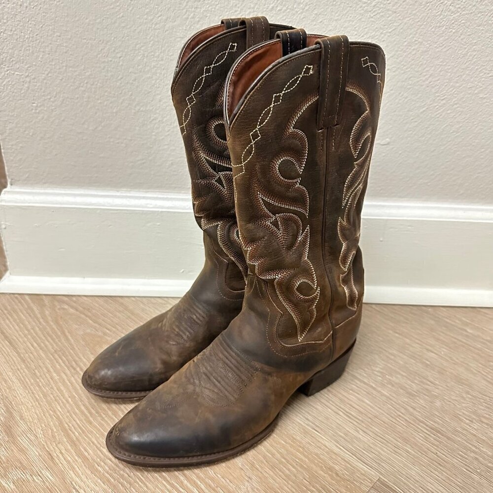 Dan Post Leather distressed Renegade Western boots 8 - Picture 2 of 10